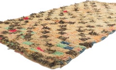 1980's Berber Boujad Checkered Moroccan Carpet