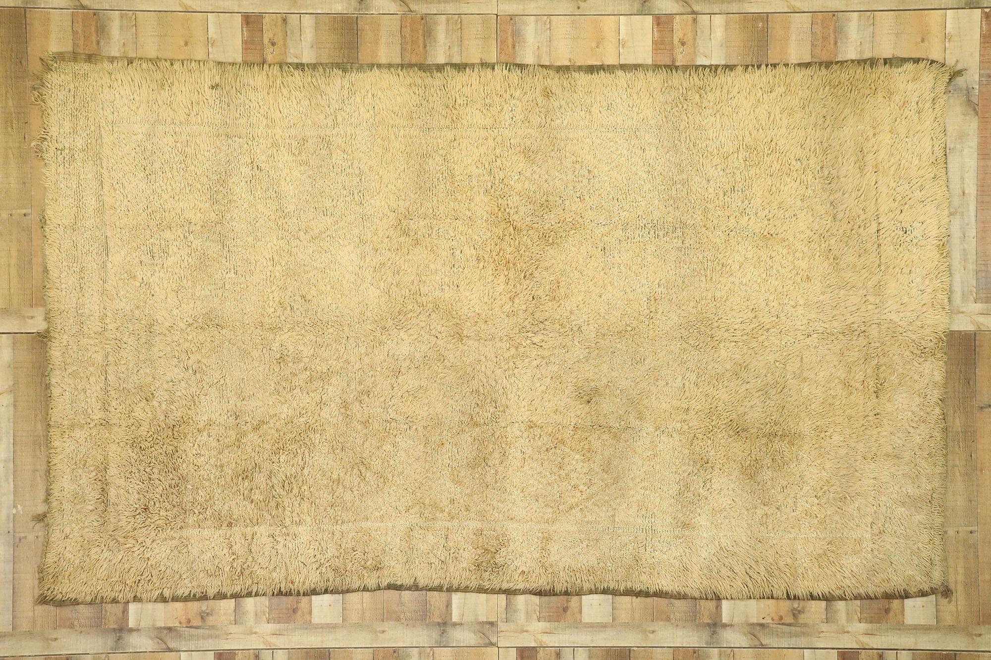 Alfombra Vintage Bereber Marroquí de Estilo Minimalista en venta 1