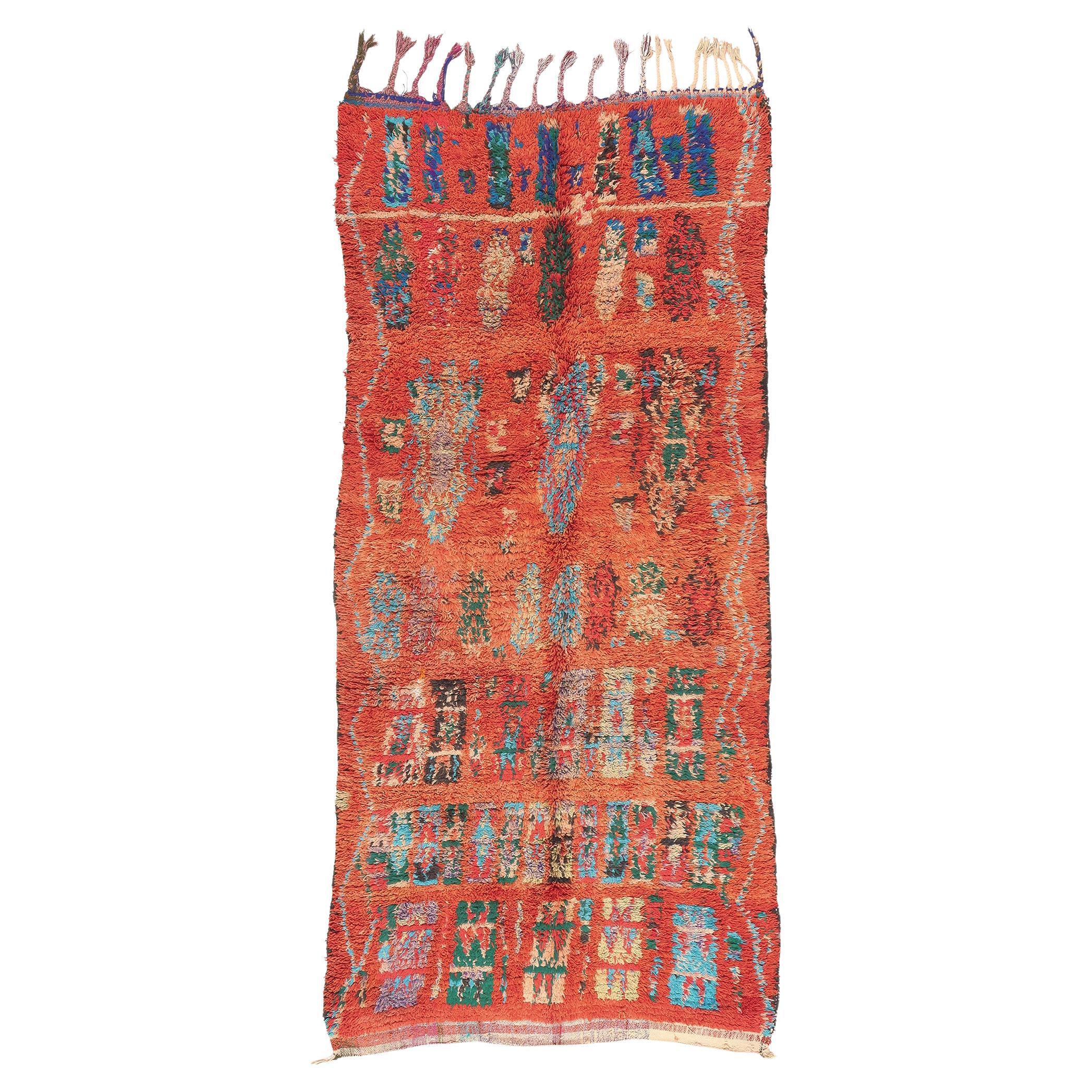 Tapis berbère marocain Talsint des années 1960 avec style moderne