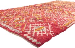 Marokkanischer Beni MGuild Vintage Beni MGuild Teppich, Midcentury Modern Meets Spicy Boho Chic, Vintage