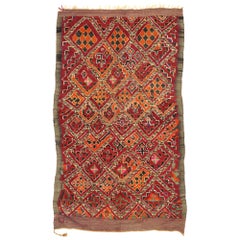 Vintage Berber Moroccan Rug with Modern Northwestern Style