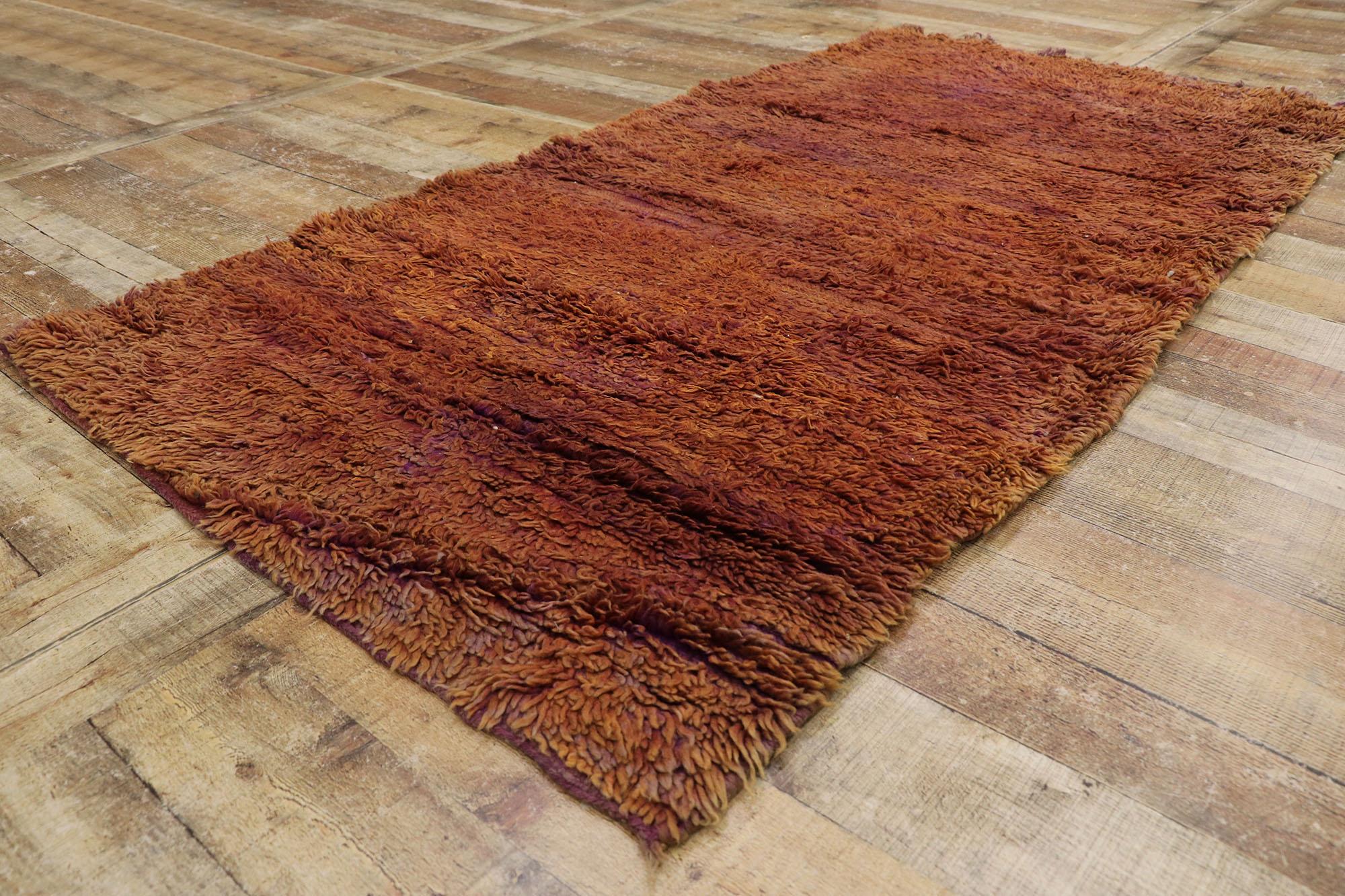 20th Century Vintage Berber Moroccan Rug with Modern Rustic Style