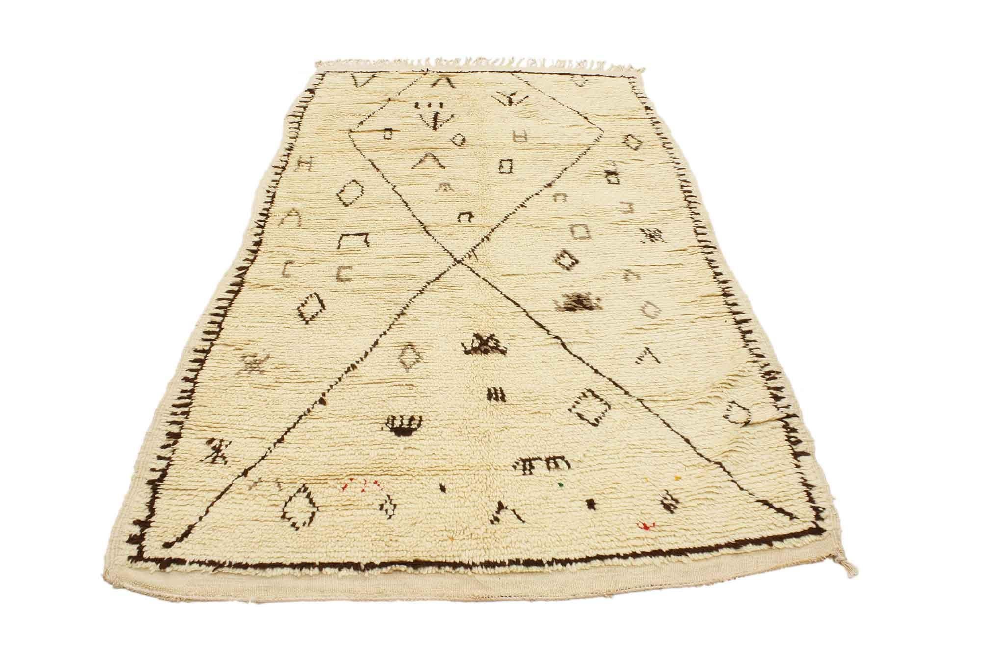 Hand-Knotted Vintage Berber Moroccan Rug with Modern Tribal Design and Nomadic Style For Sale