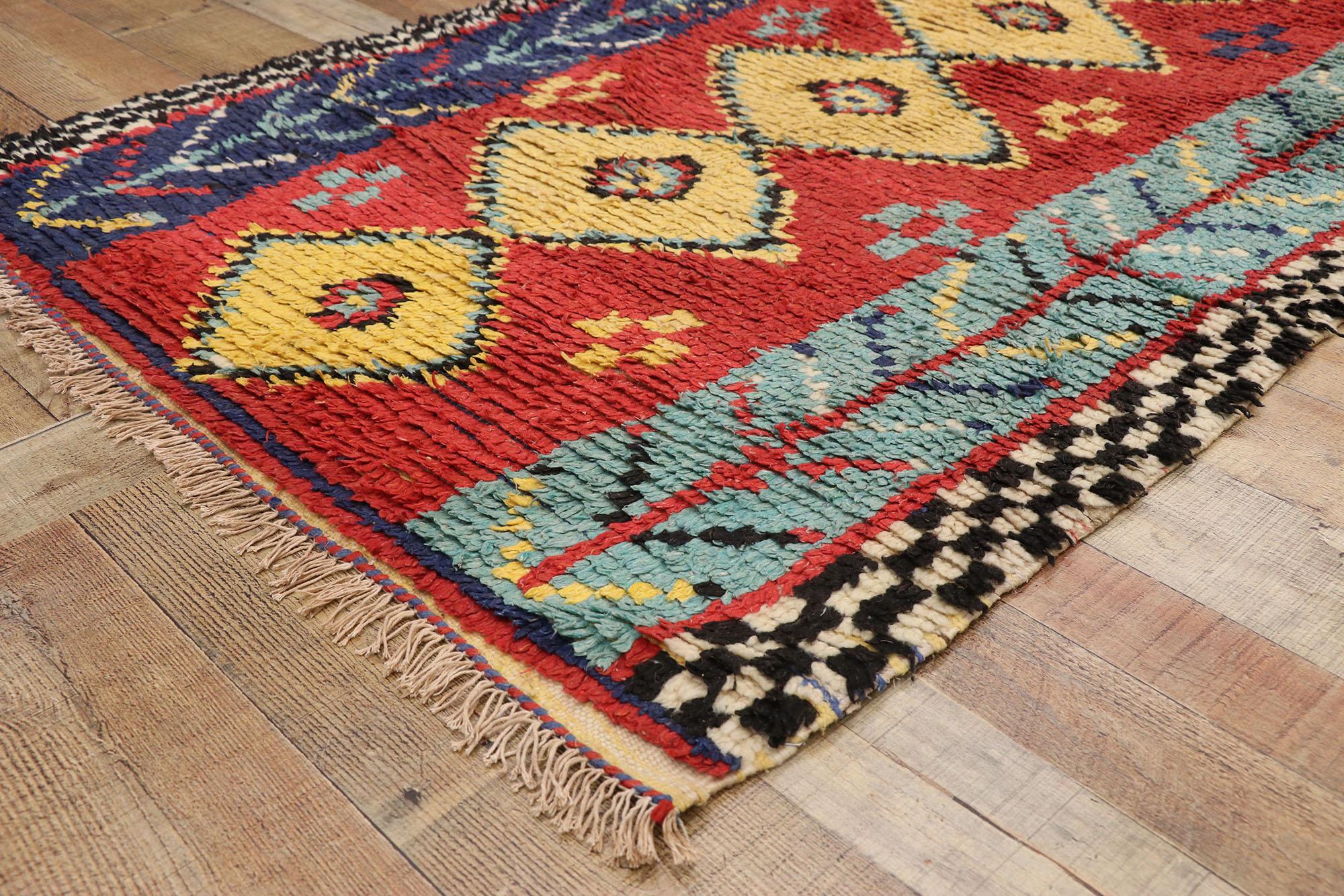 Vintage Berber Moroccan Rug with Modern Tribal Style 7