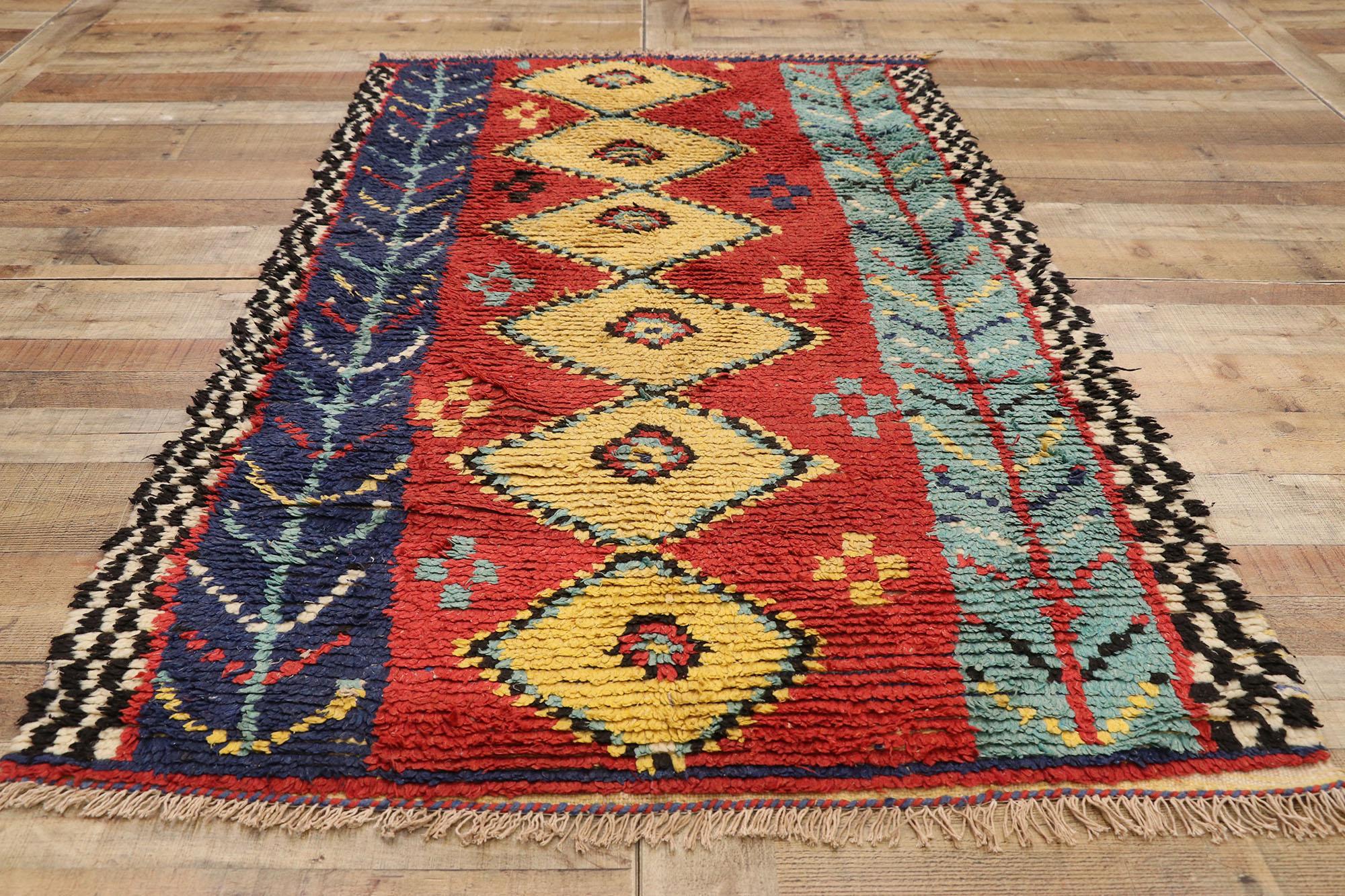 Vintage Berber Moroccan Rug with Modern Tribal Style 8