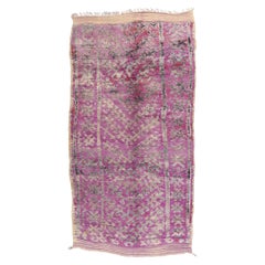 Antique Purple Boujad Moroccan Rug, Boho Chic Meets Worldly Sophistication