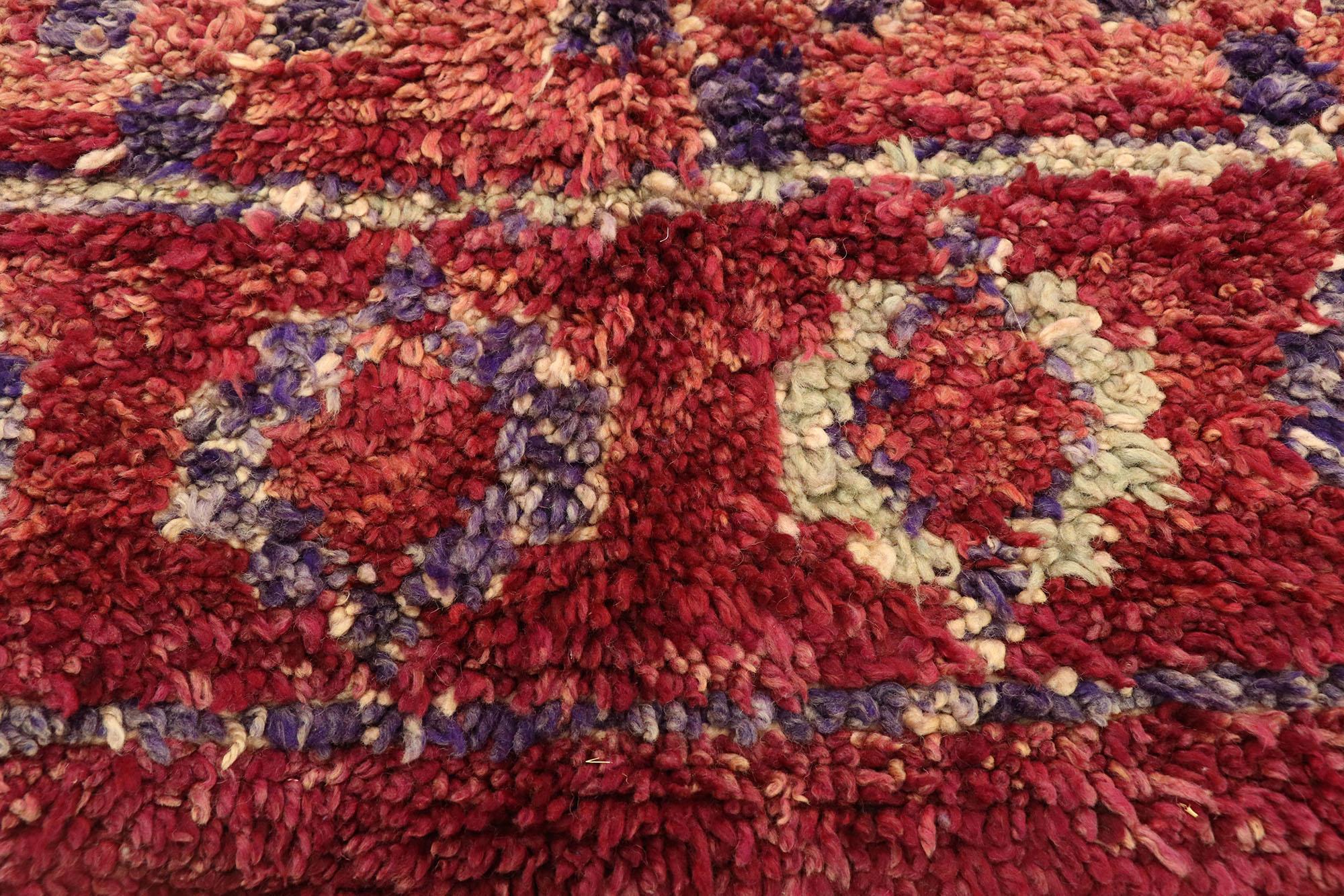 Post-Modern Vintage Berber Moroccan Rug with Postmodern Boho Chic and Memphis Style For Sale