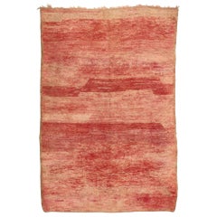 Vintage Berber Moroccan Rug with Sunset Colors