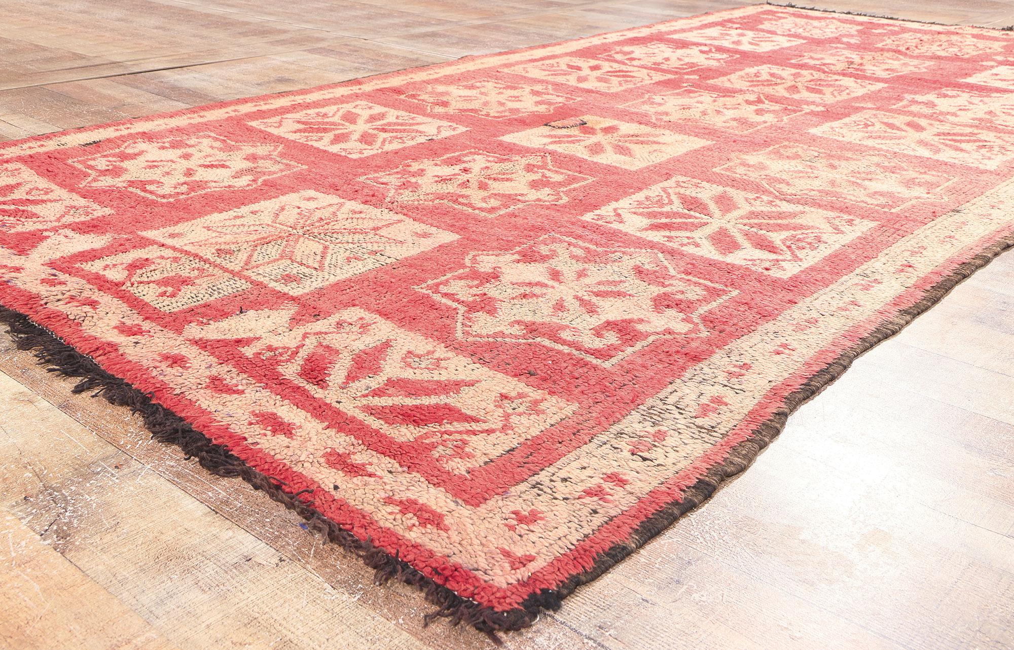 Vintage Boujad Marokkanischer Teppich (Wolle) im Angebot