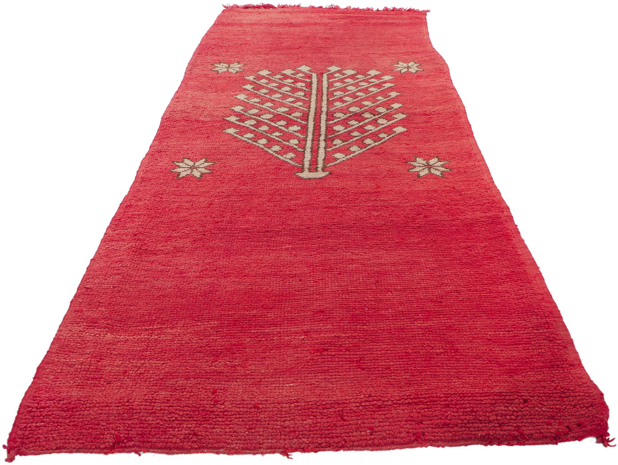 Marokkanischer Vintage-Teppich aus Berber mit Lebensbaum-Design (Stammeskunst) im Angebot