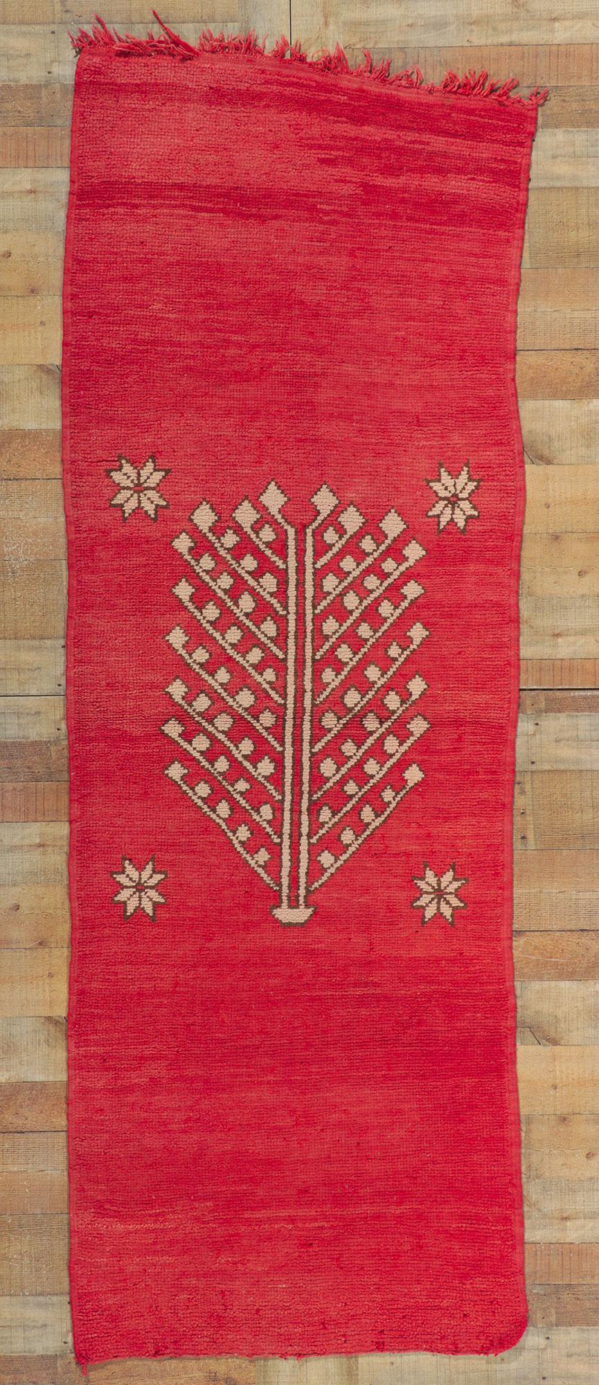 Vintage Berber Moroccan Rug with Tree of Life Design For Sale 1
