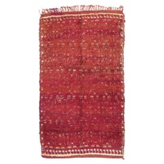 Vintage Red Beni MGuild Moroccan Rug 