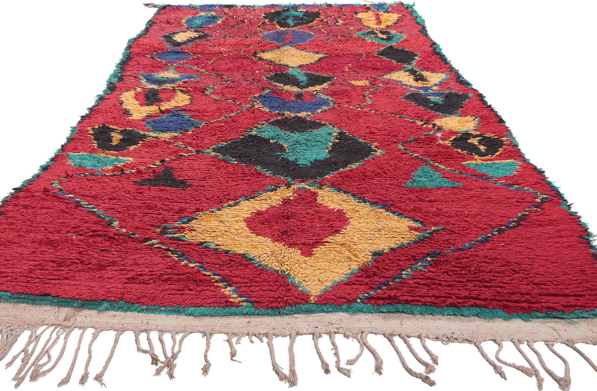 Post-Modern Vintage Boujad Moroccan Rug For Sale