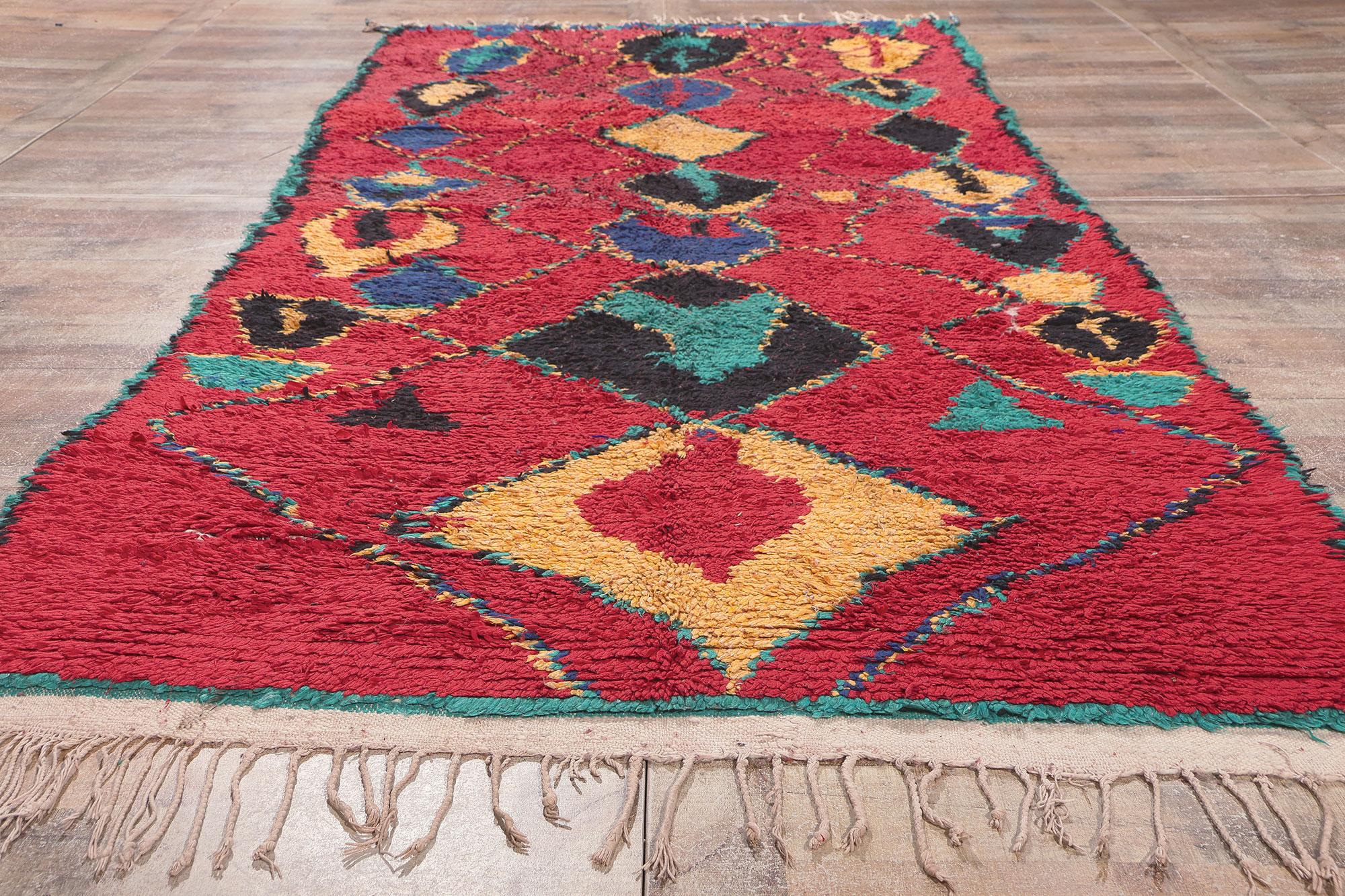 Vintage Boujad Moroccan Rug  For Sale 2