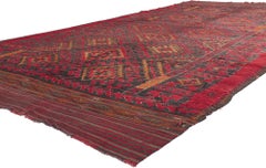 Vintage Taznakht Moroccan Rug, Midcentury Modern Meets Tribal Enchantment