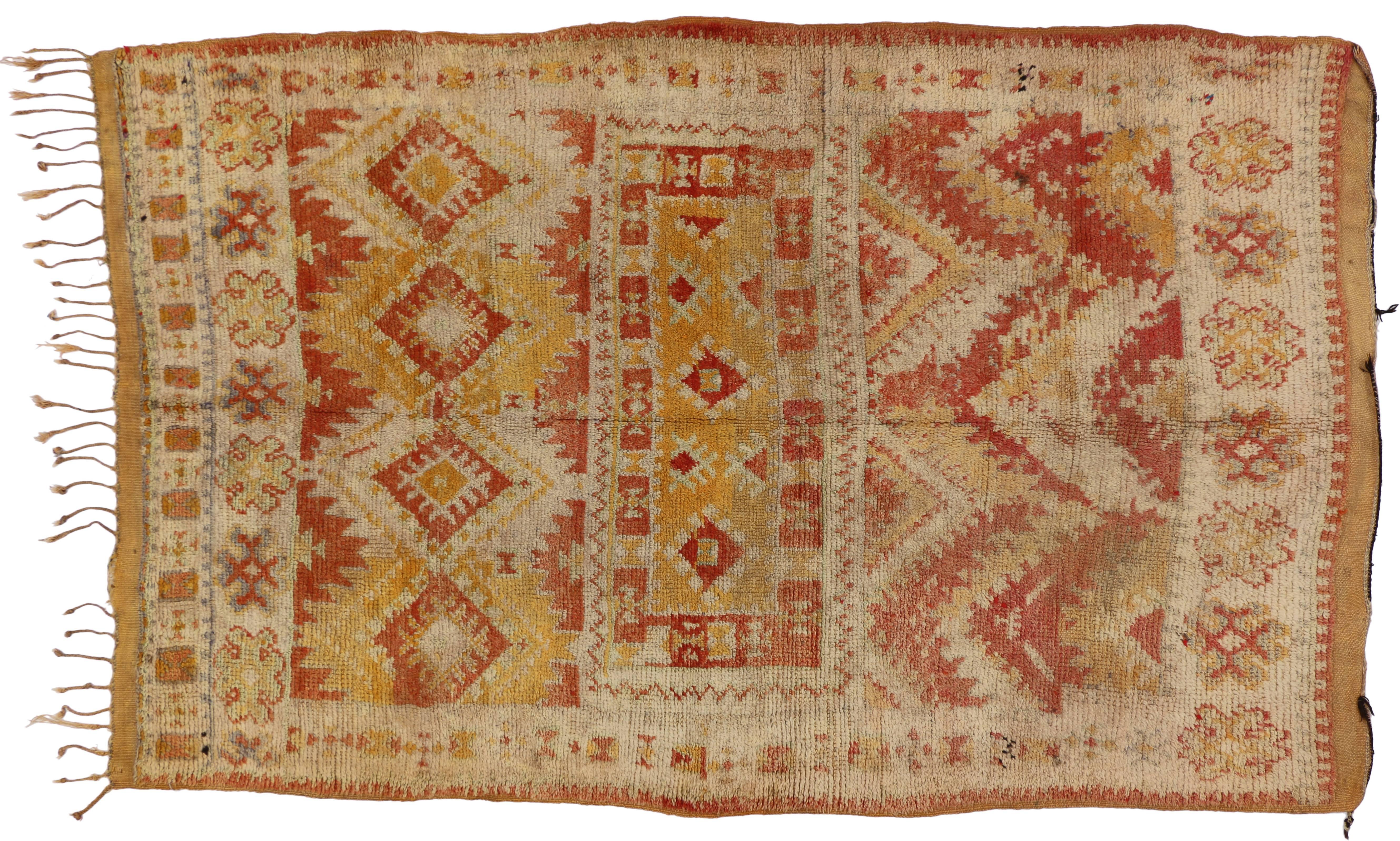 20th Century Vintage Berber Moroccan Rug with Tribal Style