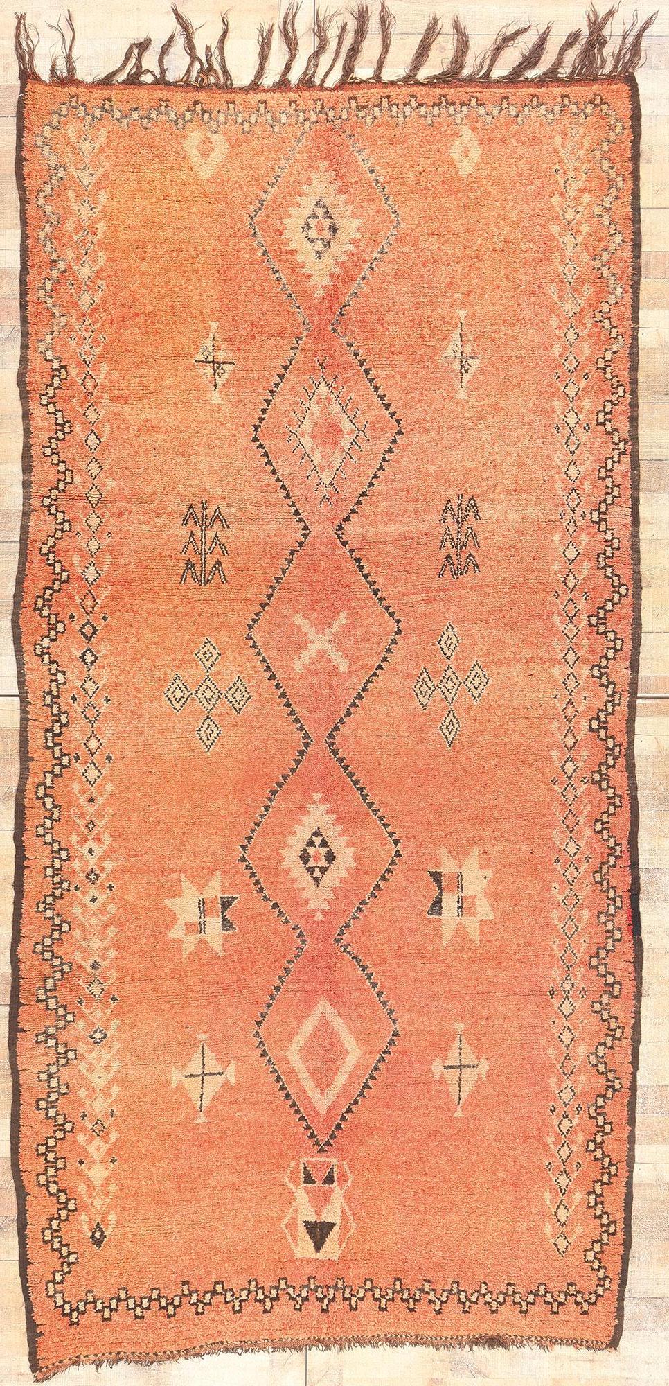 Vintage Taznakht Moroccan Rug, Southwest Desert Style Meets Tribal Enchantment For Sale 2