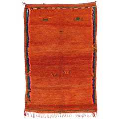 Vintage Berber Moroccan Rug with Tribal Style