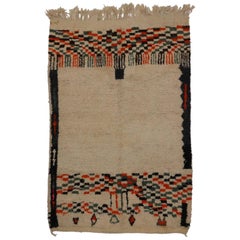 Vintage Berber Moroccan Rug with Tribal Style