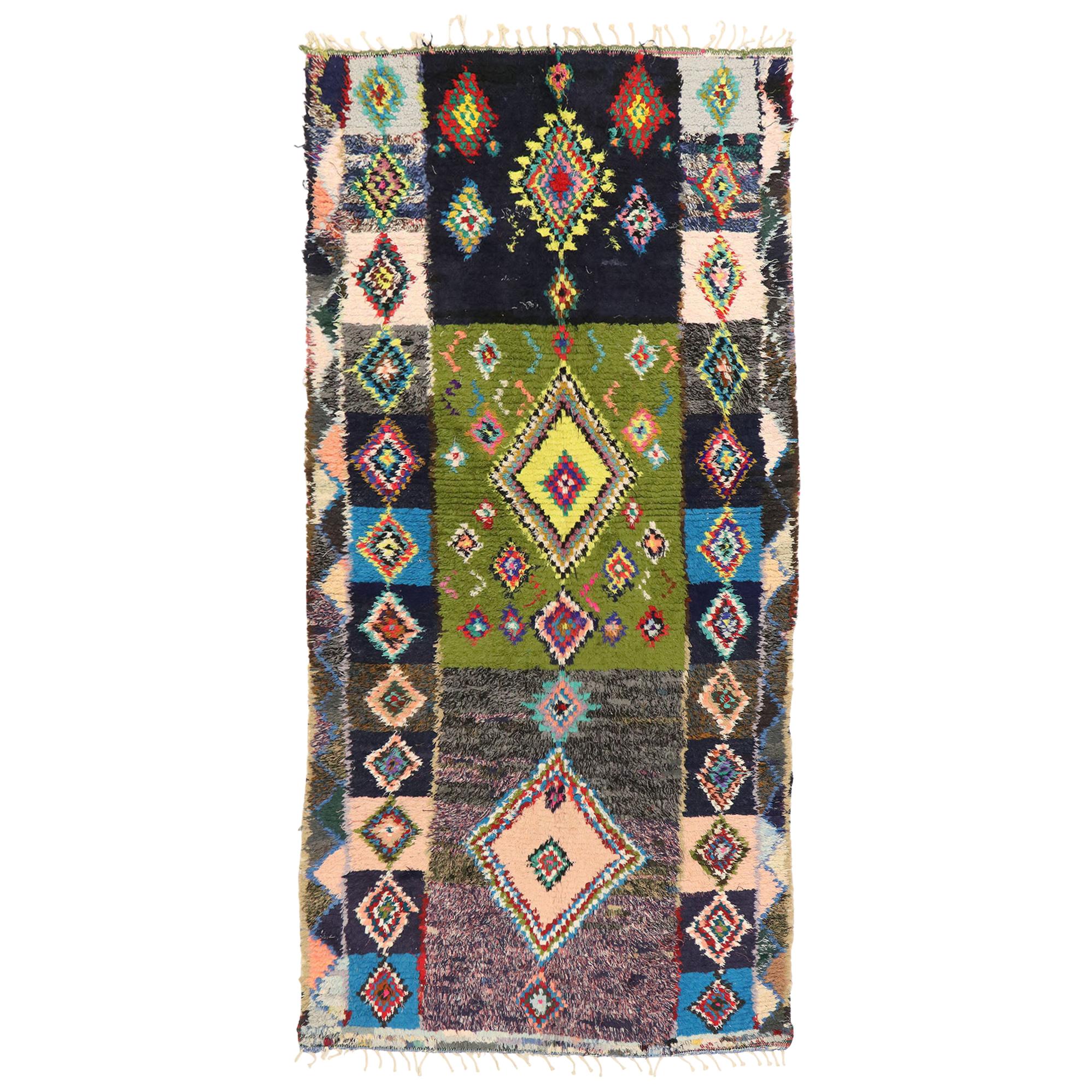 Tappeto Azilal berbero marocchino vintage, l'incanto tribale incontra il boho chic