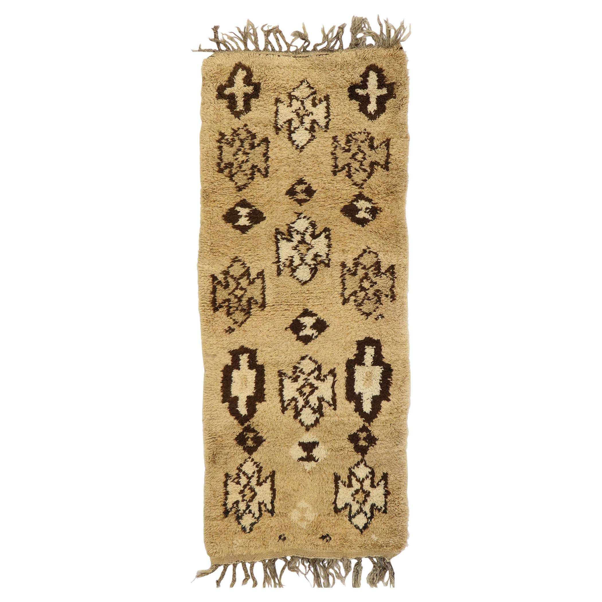 Tappeto berbero marocchino vintage con stile tribale