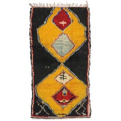 Vintage Berber Moroccan Rug with Tribal Style