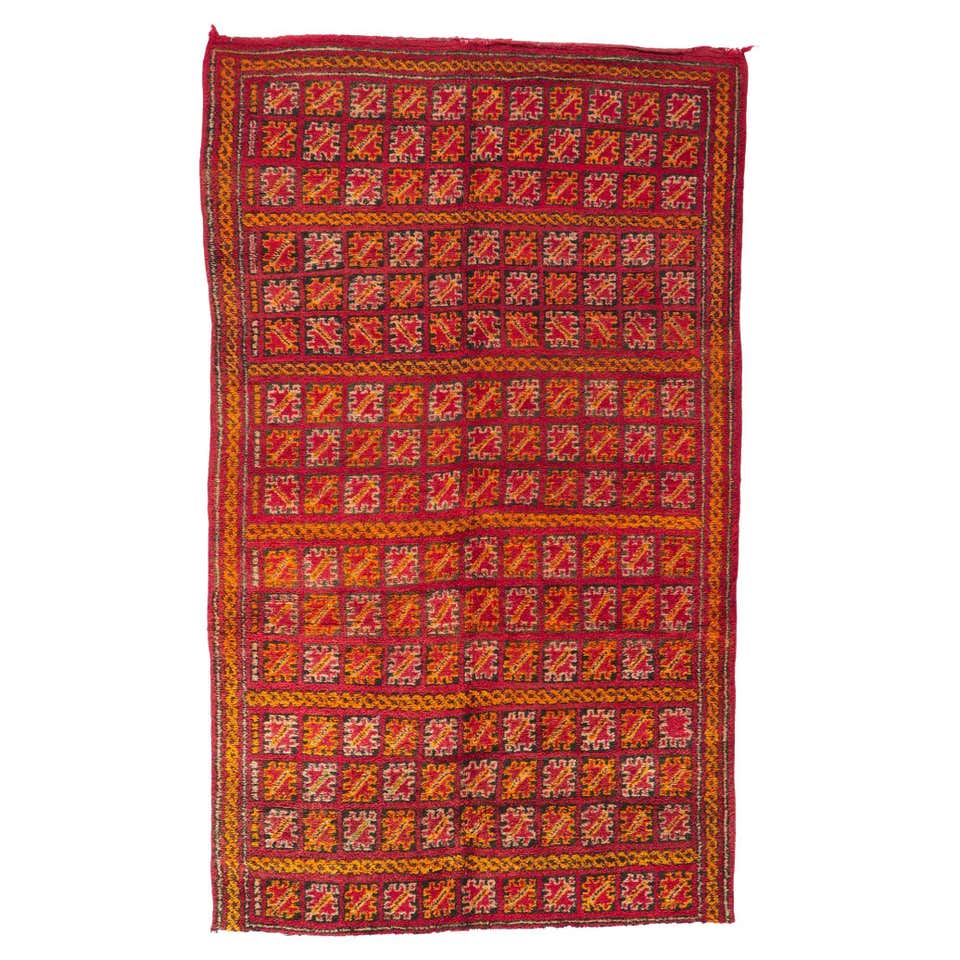 Moroccan Vintage Tribal Rug at 1stDibs