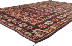 Vintage Beni MGuild Moroccan Rug , Tribal Enchantment Meets Midcentury Modern