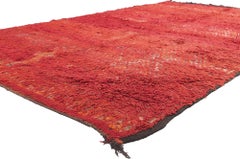 Vintage Red Beni MGuild Moroccan Rug