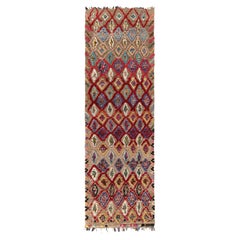 Vintage Berber Moroccan Runner in a Multicolour Geometric Pattern by Rug & Kilim