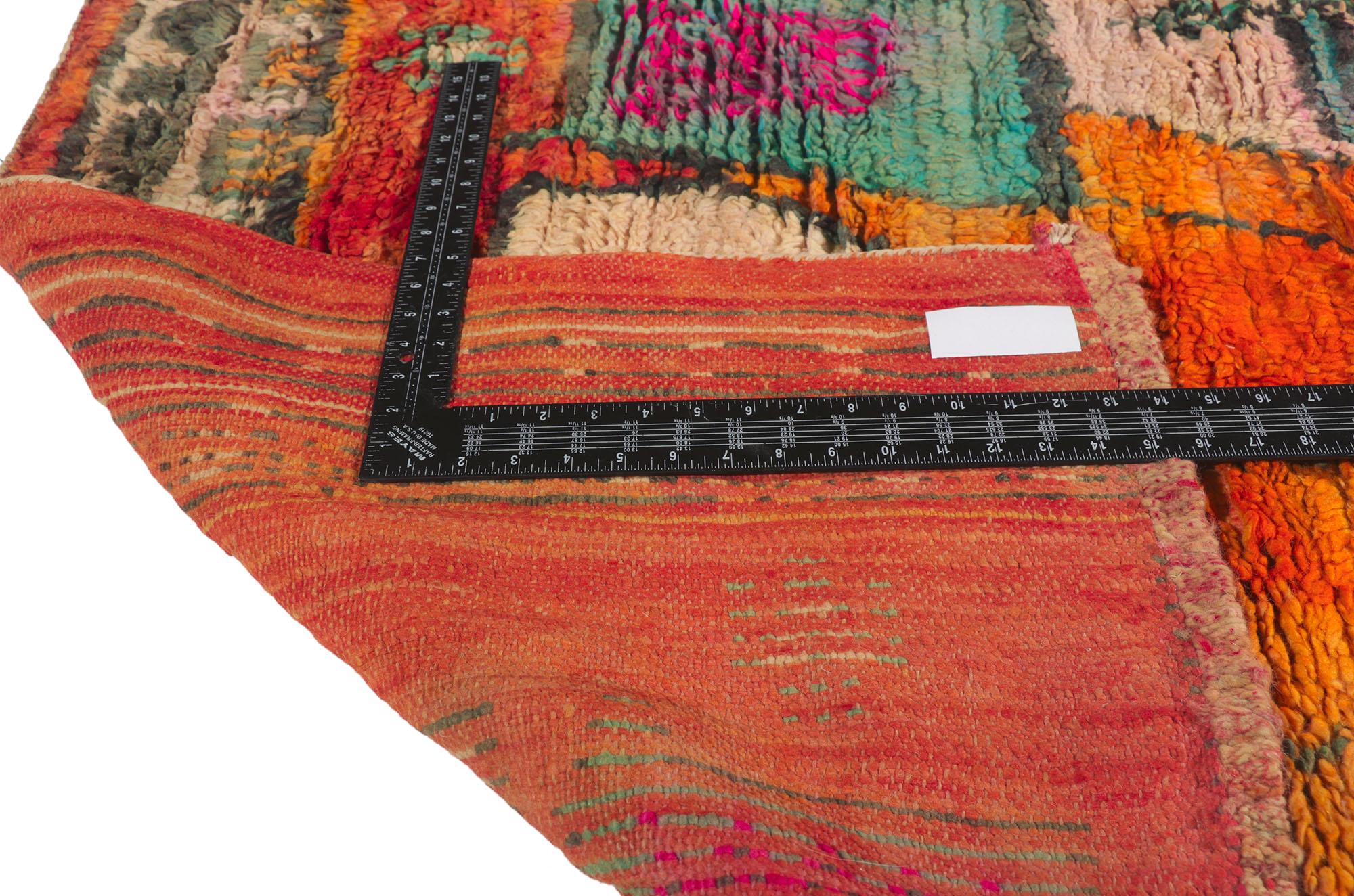 20th Century Vintage Berber Moroccan Runner with Bohemian Tribal