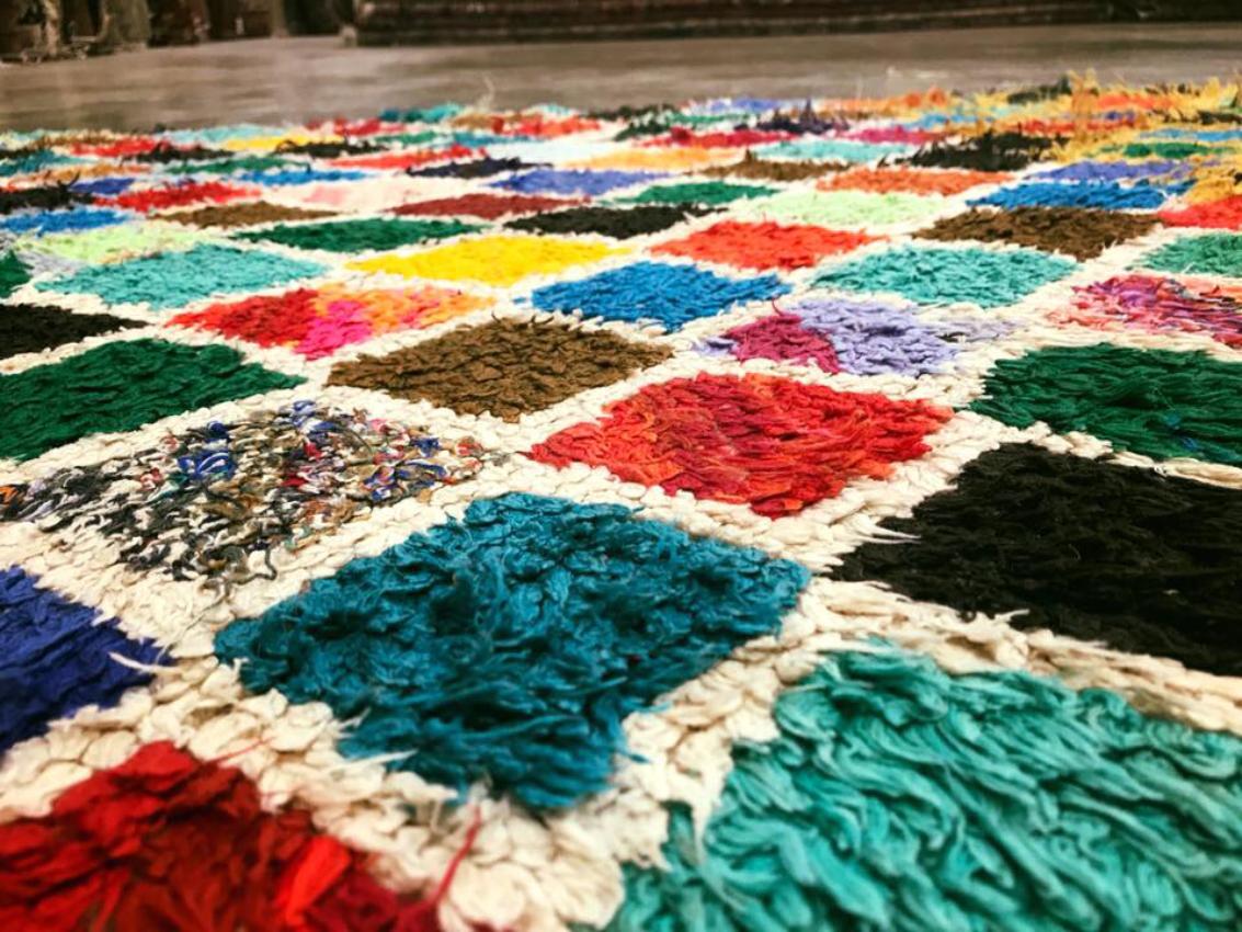 20589, Vintage Berber Colorful Moroccan Runner with Diamond Pattern. Bold, pastel, and dark hues of the colors woven into this vintage Berber Moroccan rug work together to create a truly unique look. The diversely variegated color diamonds are