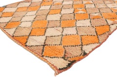 Vintage Berber Moroccan Runner with Mid-Century Modern Style, Shag Runner