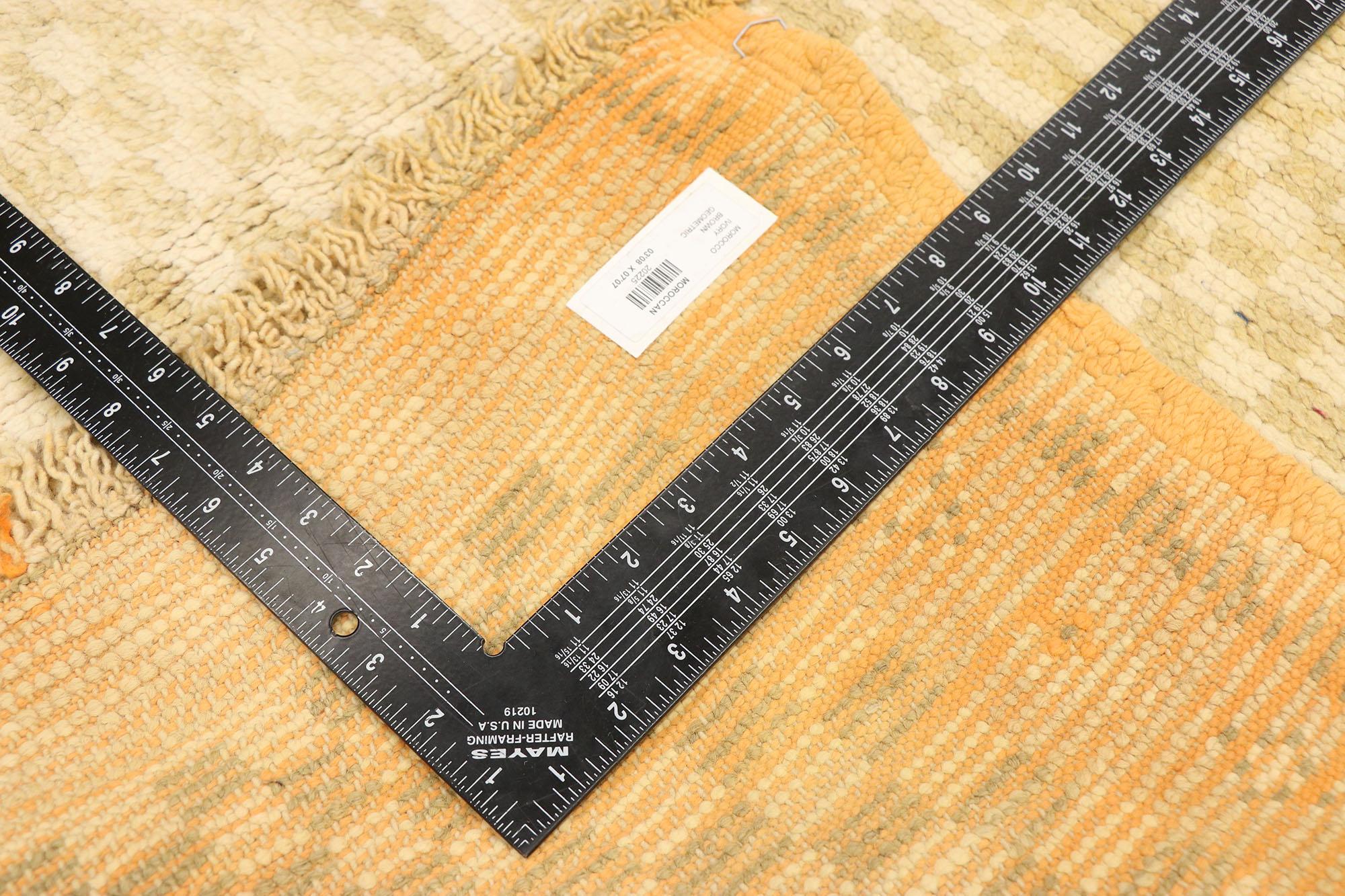 Vintage Berber Moroccan Runner with Checkerboard Pattern In Good Condition For Sale In Dallas, TX