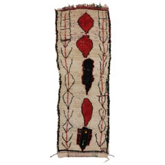 Vintage Berber Moroccan Runner with Tribal Style, Shag Hallway Runner Vintage Berber Moroccan Runner with Tribal Style, Shag Hallway Runner