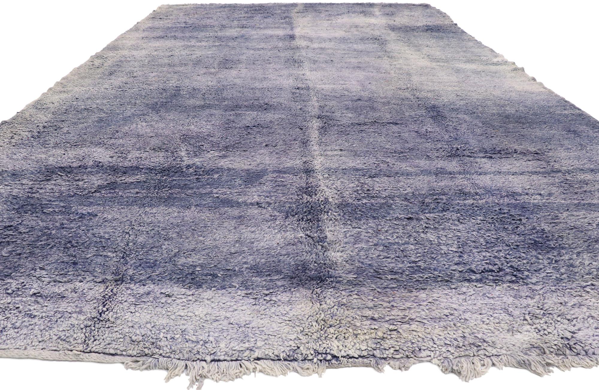 Bohemian Vintage Berber Ombre Moroccan Rug with Boho Beach Vibes and Modern Style