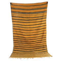 Vintage Berber Orange Stripe  Hanbel Rug