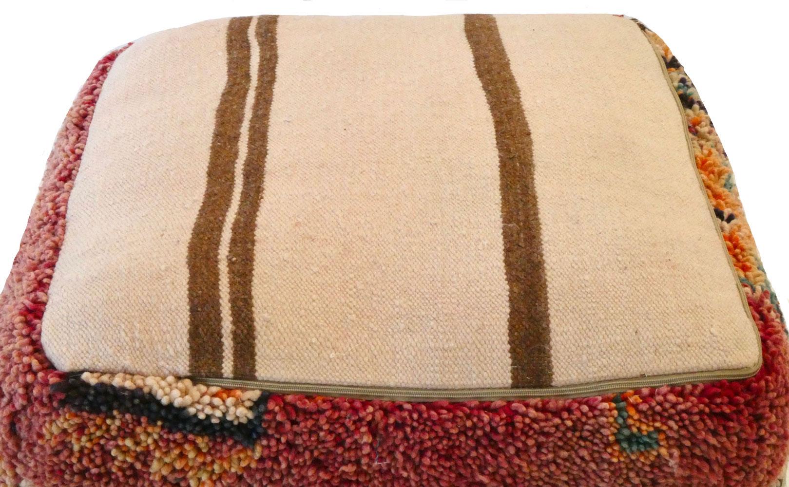 Cuscino da terra Pouf marocchino vintage in lana in vendita 1
