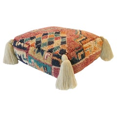 Vintage Marokkanische Wolle Pouf Bodenkissen