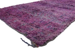 Alfombra Vintage Bereber Morada Beni M'Guild Marroquí de Estilo Bohemio