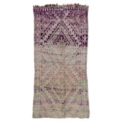 Vintage Berber Purple Moroccan Rug