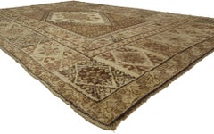 Vintage Berber Rabat Moroccan Rug with Neutral Earth-Tone Colors