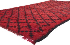 Vintage Beni MGuild Moroccan Rug, Tribal Enchantment Meets Midcentury Modern