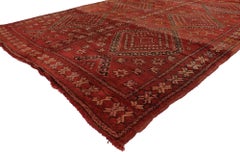 Vintage Berber Red Moroccan Rug with Tribal Style