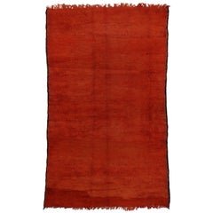 Vintage Berber Red Moroccan Rug with Tribal Style