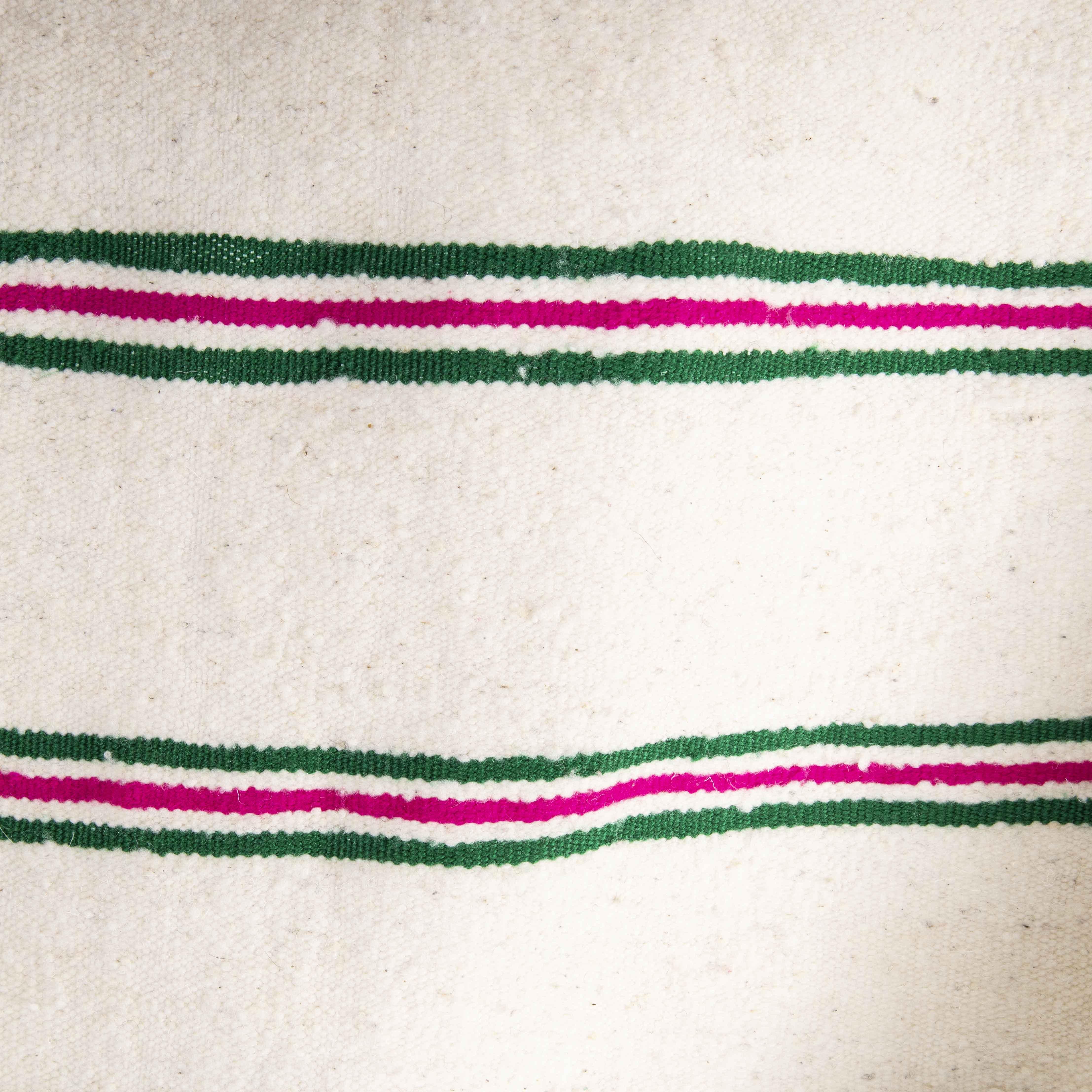Cotton Vintage Berber Regular Stripe Hanbel Rug For Sale