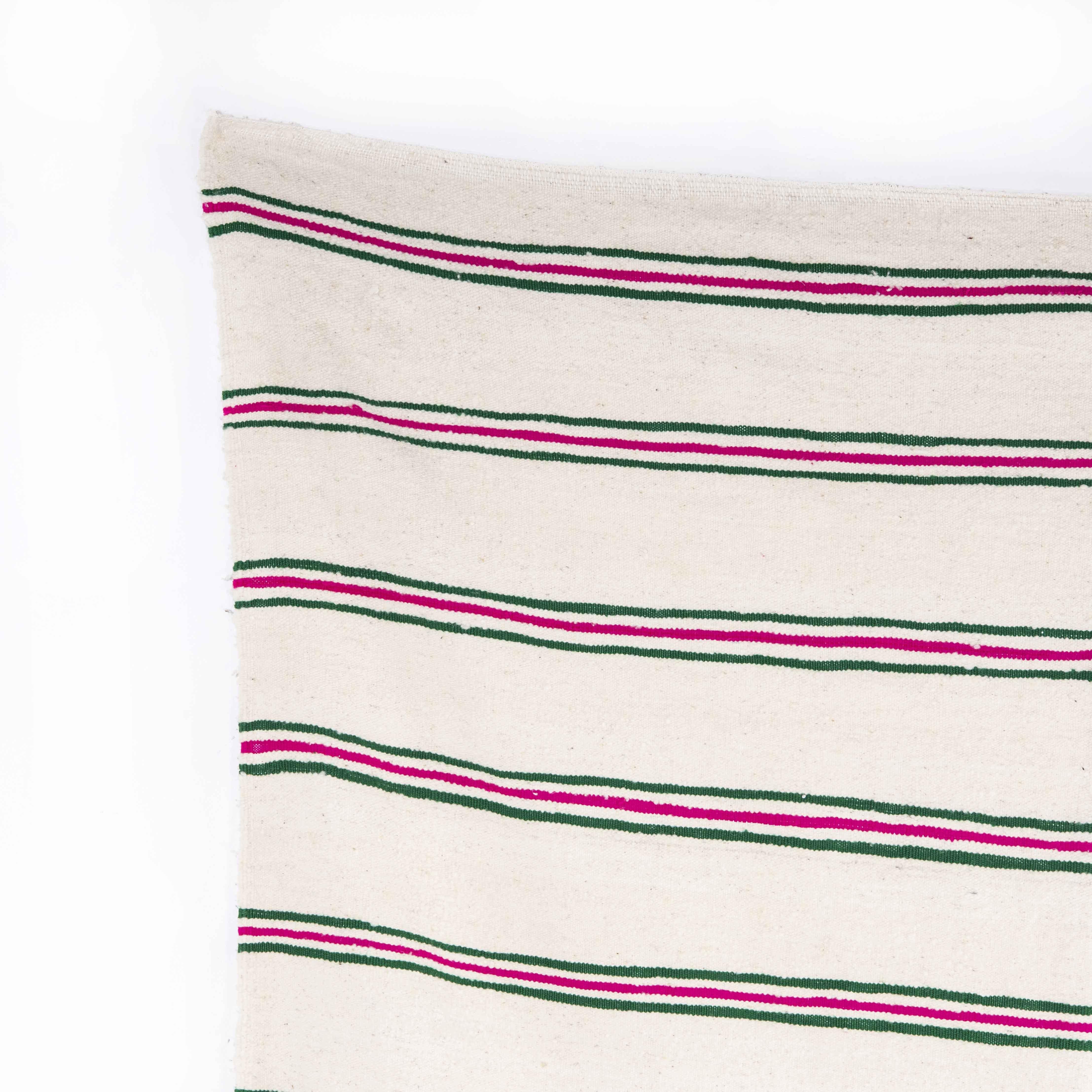Vintage Berber Regular Stripe Hanbel Rug For Sale 2