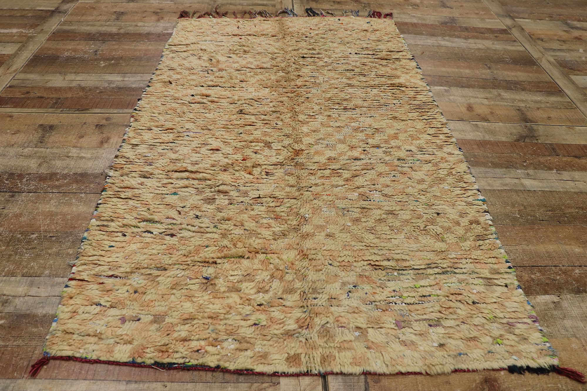Wool Vintage Berber Rehamna Moroccan Rug with Checkerboard Pattern For Sale