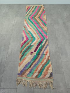 Vintage Berber Rug Runner 100% Wool Moroccan Handwoven