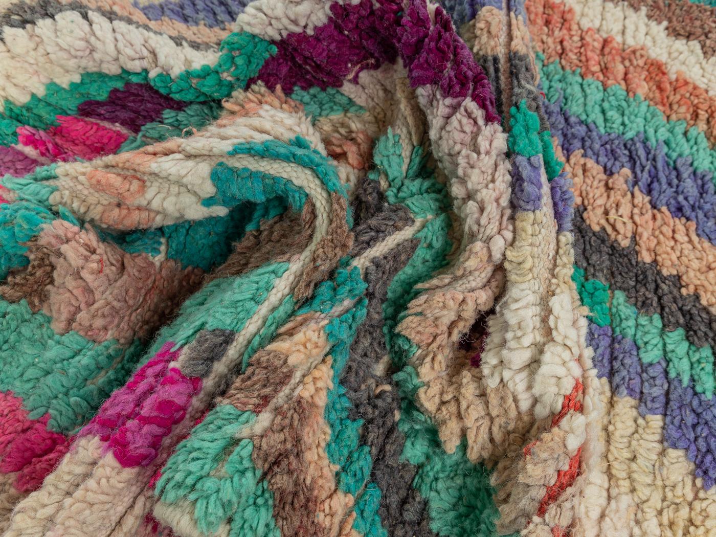 Marokkanischer handgewebter Vintage-Berberteppich aus 100% Wolle (Ende des 20. Jahrhunderts) im Angebot